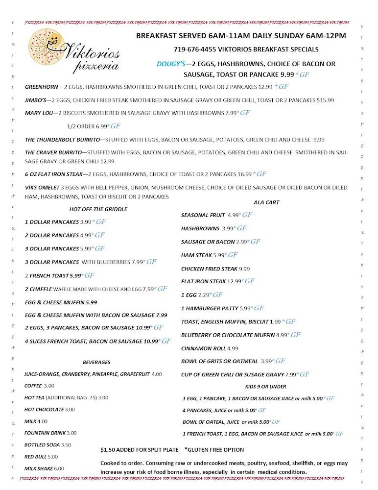 Viktorios Pizzeria and Full Service Bar Menu image 3